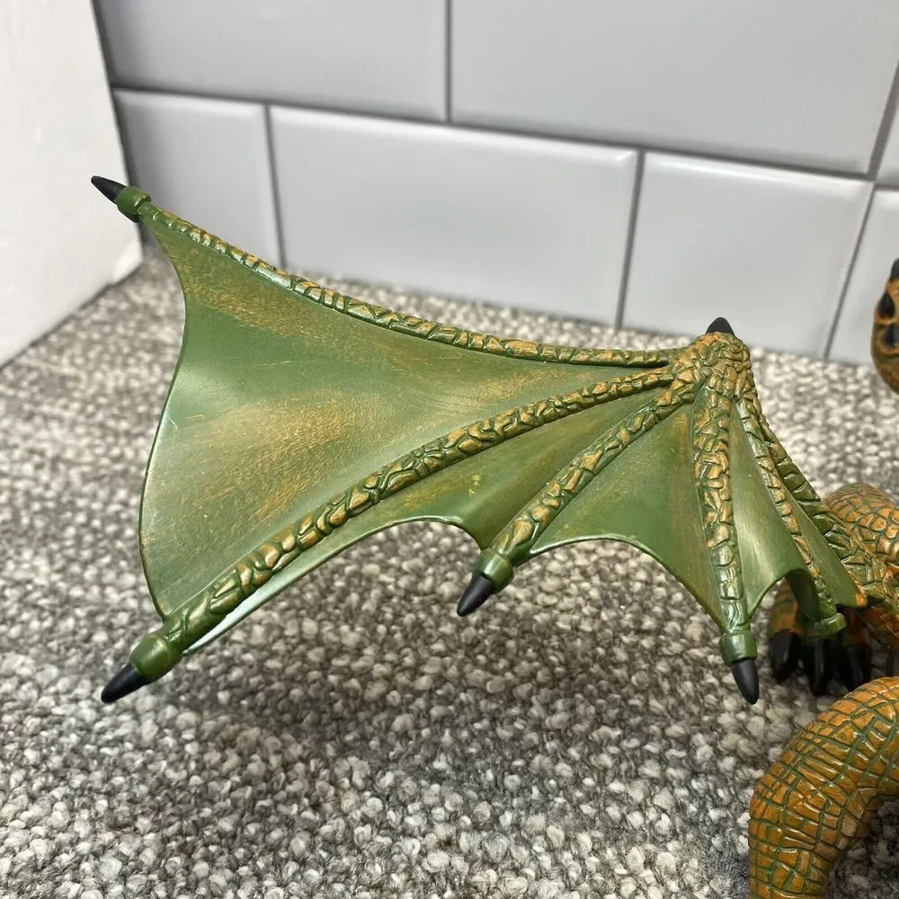 Mega Blox Krystal Wars‎ Dragon W Crystal Green Gold Excellent Cond H18